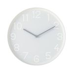 IKEA Minimalist Tasarımlı Beyaz Renk Ahşap Duvar Saati Yuvarlak 25 x 40 cm Ev Ofis Uyumlu