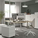 IKEA MITTZON çalışma masası huş kaplama-beyaz - 99526046