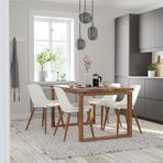 IKEA MÖRBYLANGA/GRÖNSTA yemek masası takımı meşe kaplama kahverengi vernikli/beyaz - 39548881
