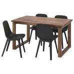 IKEA MÖRBYLANGA/ODGER yemek masası takımı meşe kaplama-antrasit - 19305044
