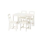 IKEA mutfak masası takımı BEYAZ 4 sandalyeli masa uzunluğu: 118cm masagenişliği: 74cmyüksekliği:75cm