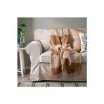 IKEA MYRULL örtü/battaniye, kırmızı, açık gri, açık kahverengi 130x170 cm