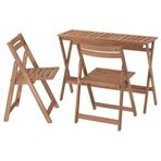 IKEA NAMMARÖ katlanabilir masa ve katlanabilir sandalye seti açık kahverengi - 09581787