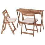 IKEA NAMMARÖ katlanabilir masa ve katlanabilir sandalye seti açık kahverengi - 69581789