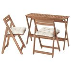 IKEA NAMMARÖ katlanabilir masa ve katlanabilir sandalye seti açık kahverengi - 89581788