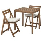 IKEA NAMMARÖ masa ve katlanabilir sandalye seti açık kahverengi - 99575254