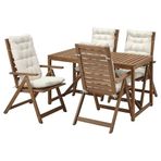 IKEA NAMMARÖ yemek masası ve ayarlanabilir sandalye seti açık kahverengi - 69575260