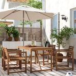 IKEA NAMMARÖ yemek masası ve sandalye seti açık kahverengi - 59544405