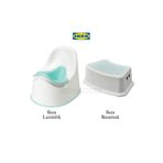 IKEA NEMOSTORE IKEA LOCKIG lazımlık, turkuaz +FÖRSIKTIG çocuk basamağı, beyaz-turkuaz, 37x13 cm