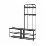 IKEA NIPASEN/BAGGMUCK antre mobilya seti siyah-gri - 09576168