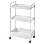 IKEA Nissafors 50.5x30x83 cm Beyaz Tekerlekli Servis Sehpası