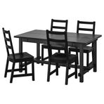 IKEA NORDVIKEN yemek masası takımı siyah - 59305155