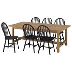 IKEA NORDVIKEN/SKOGSTA yemek masası takımı antika vernik-siyah - 79571638