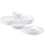 IKEA Oftast 24 Parça Beyaz Temperli Cam Yemek Takımı