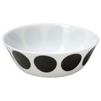 IKEA OFTAST cam kase beyaz-siyah-nokta deseni - 50608265