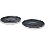Ikea Ombonad Tabak Seti, 26 Cm Gri Renk 2’Li Rustik-Stoneware Servis Sunum Tabağı