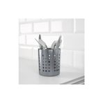 IKEA Paslanmaz Çelik-Gri Kaşıklık 13,5 Cm,delikli Meridyendukkan Tezgah Üstü Organizer 13,5