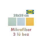 IKEA Pepprig Çok Renkli 28X28 Cm Mikrofiber Bezi 3 Parça