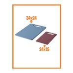 IKEA Plastik Polietilen Plastik Kesme Tahtası 2'li Set Mavi 34 x 24 2 Parça