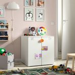 IKEA PLATSA/SMASTAD çocuk dolabı beyaz - 39389189