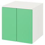IKEA PLATSA/SMASTAD çocuk dolabı beyaz-yeşil - 49389792