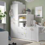 IKEA PLATSA/SMASTAD çocuk dolap kombinasyonu beyaz - 59486071
