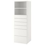 IKEA PLATSA/SMASTAD çocuk şifonyeri beyaz - 19388039