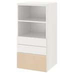 IKEA PLATSA/SMASTAD çocuk şifonyeri beyaz-huş - 29387987