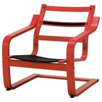 IKEA POANG sallanan koltuk iskeleti kırmızı vernikli - 40582195