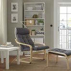IKEA POANG sallanan koltuk ve ayak uzatma taburesi gunnared koyu gri-huş - 69502075
