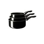 IKEA Premium Ürün Kaliteli Dayanıklı Pratik Kullanım 1x1,5x2 L 3 Parça Teflon Sos Tenceresi Seti KAVALKAD