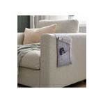 IKEA Premium Ürün Kaliteli Koltuk Kenarı Kumandalık 95x25 Cm Cepli Kolçak Kılıfı Gri Düzenleyici