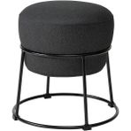 IKEA Puf, Vissle Koyu Gri Ayak Uzatma Tabureleri Yuvarlak Model
