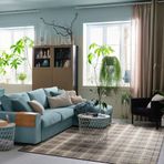 IKEA PYSSLINGGRAS el dokuması halı gri-kareli - 60583033