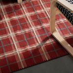 IKEA PYSSLINGGRAS el dokuması halı kırmızı-kareli - 80583032