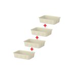 IKEA Quality 4 Adet Dolap İçi Düzenleyici Kutular 15x20x5 Cm 006544