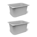 Ikea Quick 2 Adet Gri Çocuk Odası Eşya Oyuncak Saklama Kutusu 42X30X23 Cm 2'Li Set Saklama Plastik