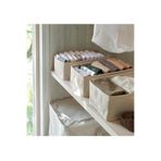 IKEA QUİCK 3 Adet Dolap İçi Saklama Kutusu 20x38x12 Cm 3'lü Set Düzenleyici Organizer Kutu Polyester Bej