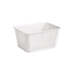 IKEA QUİCK 3 Adet Plastik Sepet 15x20x10 Cm 3'lü Set Düzenleme Kutusu Düzenleyici Kutu Beyaz