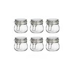 IKEA QUİCK 6 Adet Sızdırmaz Kapaklı Cam Kavanoz Hacim 130 ml 6'lı Set Saklama Kavanozu Reçellik Şeffaf