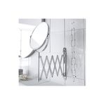IKEA QUİCK Akordiyon Banyo Makyaj Tıraş Bir Taraf Büyüteçli Çıft Taraflı Paslanmaz Çelik Ayna 17 Cm 0008