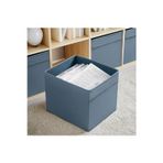 IKEA QUİCK Kare Saklama Kutusu 33x38x33 Cm İkea Düzenleyici Kutu Düz Mavi Polyester Organizer
