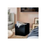 IKEA QUİCK Kare Saklama Kutusu 33x38x33 Cm İkea Düzenleyici Kutu Düz Siyah Polyester Organizer