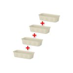IKEA QUİCK Küçük Boy Dolap İçi Düzenleyici Kutular 10x5x20 Cm Organizer Çekmece İçi Saklama 4 Adet 005654