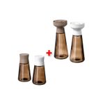 Ikea Quick Masa Üstü 2Li Tuzluk + 2Li Baharat Öğütücü İkea Baharat Değirmeni Ve Tuzluk Biberlik Seti Cam