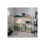 IKEA raf ünitesi, çam, 174x30x124 cm dolaplı-raflı