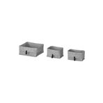 IKEA RAGGISAR kutu seti, gri, 3 parça 903.480.15