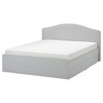 IKEA RAMNEFJALL/LINDBADEN çift kişilik karyola klovsta gri-beyaz - 39625742