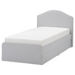 IKEA RAMNEFJALL/LINDBADEN tek kişilik karyola klovsta gri-beyaz - 09625748