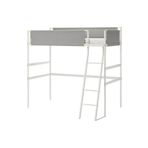 IKEA ranza, beyaz-açık gri, 90x200 cm, tek yataklı-masasız